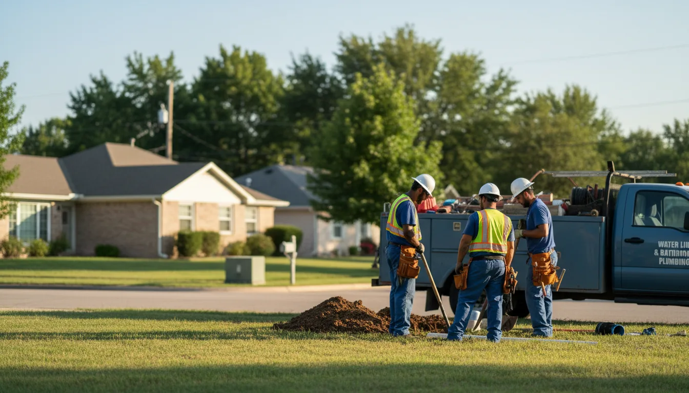 Residential water line and bathroom plumbing service in Cedar, IA